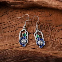 1 Paire Creux Fleur Élégant Rétro Femme Alliage Boucles D'oreilles main image 5