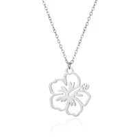 Flower Modern Style Simple Style 304 Stainless Steel Pendant Necklace Plating Lobster Trigger Clasp Closure main image 6