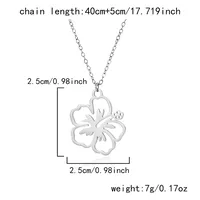 Flor Estilo Moderno Estilo Simple Acero Inoxidable 304 Collar Colgante Enchapado Cierre Con Gatillo De Langosta main image 2