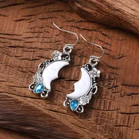 1 Paire Lune Élégant Rétro Femme Alliage Boucles D'oreilles main image 8