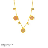 Décontractée Commuer Acier Inoxydable 304 Camélia Plaqué Or 18K Femmes Ensemble De Bijoux main image 4