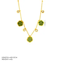Casual Commute 304 Stainless Steel Camellia 18K Gold Plated Women's Jewelry Set main image 5