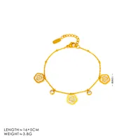 Casual Commute 304 Stainless Steel Camellia 18K Gold Plated Women's Jewelry Set main image 6