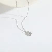 Lettre Décontractée Élégant Femme Zircon Le Cuivre Plaqué Or 14K Pendentif Incruster Fermeture À Boucle De Type Homard main image 6