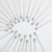 Lettre Décontractée Élégant Femme Zircon Le Cuivre Plaqué Or 14K Pendentif Incruster Fermeture À Boucle De Type Homard main image 5