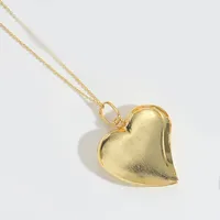Cross Heart Shape Casual Classic Style Copper 14K Gold Plated Pendant Necklace Polishing Lobster Trigger Clasp Closure sku image 3