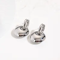 1 Pair Geometry Round IG Style Elegant Glam Copper 18K Gold Plated White Gold Plated Plating Drop Earrings main image 6