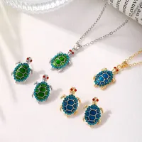 Elegant Alloy Tortoise Enamel Women's Jewelry Set main image 1