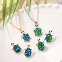 Elegant Alloy Tortoise Enamel Women's Jewelry Set main image 4