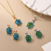Elegant Alloy Tortoise Enamel Women's Jewelry Set main image 5