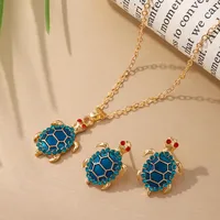 Elegant Alloy Tortoise Enamel Women's Jewelry Set sku image 1