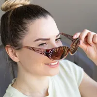 Square Y2K Retro Vacation Pattern Ac Full Frame Women's Sunglasses main image 1