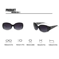 Square Y2K Retro Vacation Pattern Ac Full Frame Women's Sunglasses main image 6