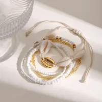 Océan Coquille Vacances Plage Style Simple Acier Inoxydable 316 Bracelets En Masse main image 2