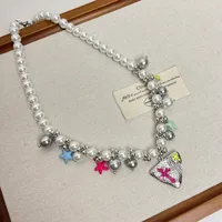 Geometric Star Elegant Lady Modern Style Acrylic Imitation Pearl Alloy Multi Charms Necklace Wholesale main image 5
