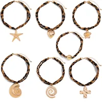 Geometric Heart Shape Flower Streetwear Alloy Cotton Pendant Necklace Wholesale main image 2