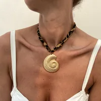 Geometric Heart Shape Flower Streetwear Alloy Cotton Pendant Necklace Wholesale sku image 7