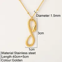 Snake Retro Classic Style 304 Stainless Steel Pendant Necklace Plating Lobster Trigger Clasp Closure sku image 4