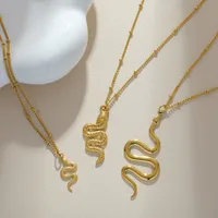 Snake Retro Classic Style 304 Stainless Steel Pendant Necklace Plating Lobster Trigger Clasp Closure main image 3