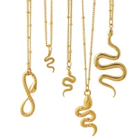 Snake Retro Classic Style 304 Stainless Steel Pendant Necklace Plating Lobster Trigger Clasp Closure main image 5
