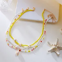 Étoile De Mer Vacances Style Marin Perle De Rocaille Coquille Collier De Gros main image 2
