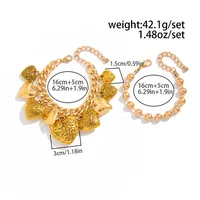 Retro Classic Style Metal Heart Shape Women's Jewelry Set main image 2