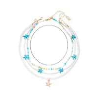 Étoile De Mer Vacances Style Marin Perle De Rocaille Coquille Collier De Gros main image 4
