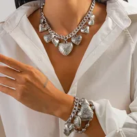 Retro Classic Style Metal Heart Shape Women's Jewelry Set main image 5
