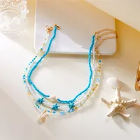 Étoile De Mer Vacances Style Marin Perle De Rocaille Coquille Collier De Gros main image 5