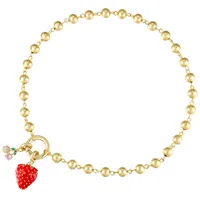 Strawberry Sweet Copper Pendant Necklace Spring Ring Trigger Clasp Closure sku image 3