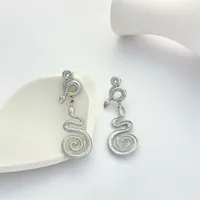 1 Pair Snake Classic Style 304 Stainless Steel Drop Earrings main image 3