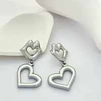 1 Pair Lips Classic Style 304 Stainless Steel Drop Earrings main image 3