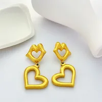 1 Pair Lips Classic Style 304 Stainless Steel Drop Earrings main image 5