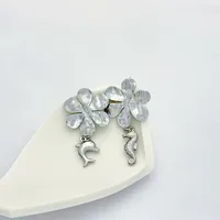 1 Pair Hippocampus Flower Classic Style 304 Stainless Steel Drop Earrings main image 3