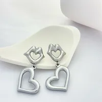 1 Pair Lips Classic Style 304 Stainless Steel Drop Earrings sku image 2