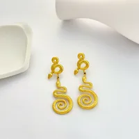 1 Pair Snake Classic Style 304 Stainless Steel Drop Earrings main image 4