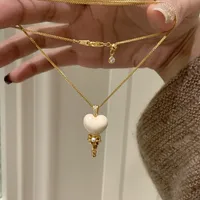 Heart Shape Elegant Copper Pendant Necklace Epoxy Plating Lobster Trigger Clasp Closure main image 1