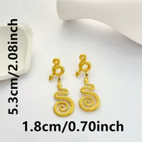 1 Paire Serpent Style Classique Acier Inoxydable 304 Boucles D'oreilles main image 2