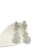 1 Paire Serpent Style Classique Acier Inoxydable 304 Boucles D'oreilles main image 5