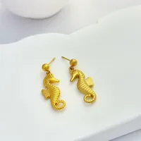 1 Paire Hippocampe Style Classique Acier Inoxydable 304 Boucles D'oreilles main image 3