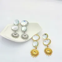 1 Paire Géométrique Style Classique Acier Inoxydable 304 Zircon Boucles D'oreilles main image 4