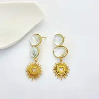 1 Pair Geometric Classic Style 304 Stainless Steel Zircon Drop Earrings main image 5