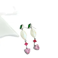 1 Paire Géométrique Rétro Acier Inoxydable 304 Boucles D'oreilles main image 3