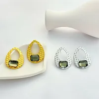 1 Pair Geometric Retro 304 Stainless Steel Ear Studs main image 4