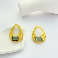 1 Pair Geometric Retro 304 Stainless Steel Ear Studs sku image 1