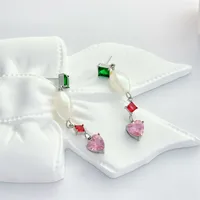 1 Paire Géométrique Rétro Acier Inoxydable 304 Boucles D'oreilles main image 4