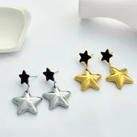 1 Pair Star Retro 304 Stainless Steel Drop Earrings main image 1