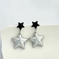 1 Pair Star Retro 304 Stainless Steel Drop Earrings sku image 2