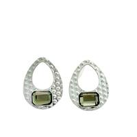 1 Paire Géométrique Rétro Acier Inoxydable 304 Boucles D'Oreilles main image 3