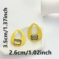 1 Pair Geometric Retro 304 Stainless Steel Ear Studs main image 2